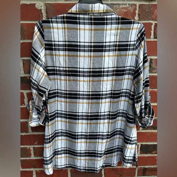 NFL New Orleans Saints Black/Gold Flannel Long Sleeve Button-Up XXL Nightshirt - Picture 2 of 8